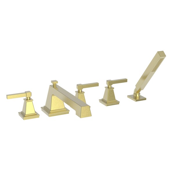 Newport Brass Tub Faucet with Hand Shower, 5, Deck, Satin Brass (PVD) 3-3147-04 - main